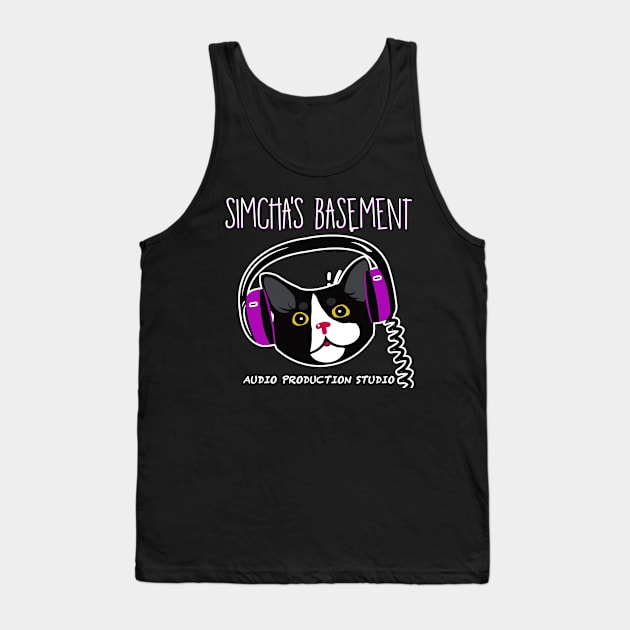 Simcha's Basement - Audio Production Studio (For Dark Colors - Outlined) Tank Top by polarmp3